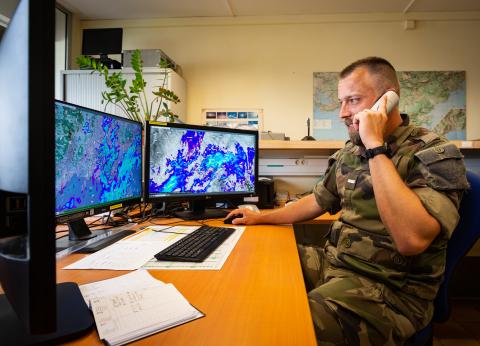 Météorologue en opération